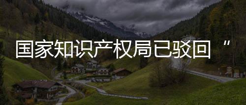 心国家驳回标3万知识局已机商件产权申请